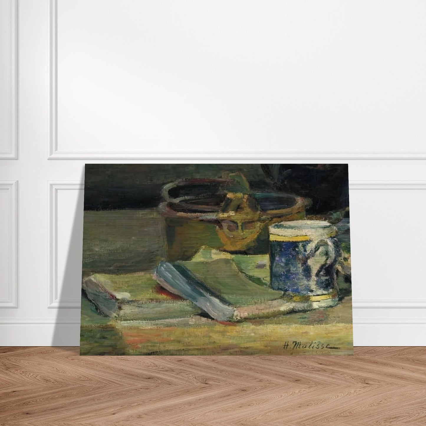 STILL LIFE WITH BOOKS 1895 - Henri Matisse Brushed Aluminum Print - 70x100 cm / 28x40 inches | Henri Matisse Aluminum Print | Henri Matisse Prints