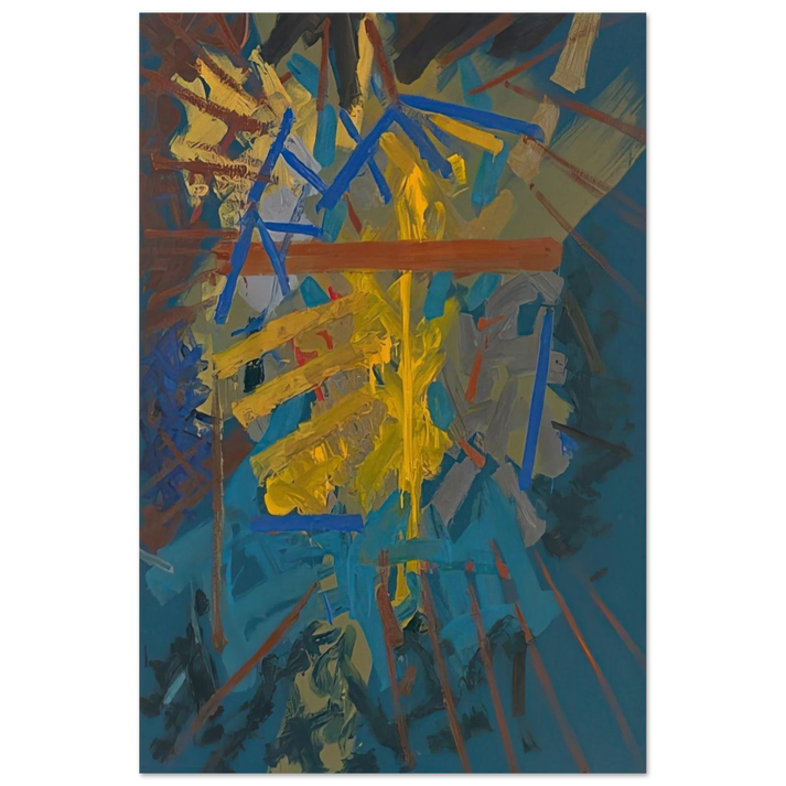 Broken Blue - 1958 - John Ferren Art Prints - 100x150 cm / 40x60″ inches | John Ferren Poster | John Ferren Prints
