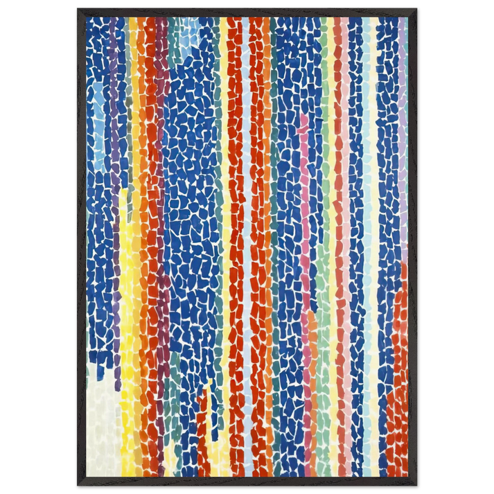 IRIS TULIPS JONQUILS AND CROCUSES 1969 - Alma Woodsey Thomas 70x100 cm / 28x40 inches Framed Art Print – Black Wooden Frame