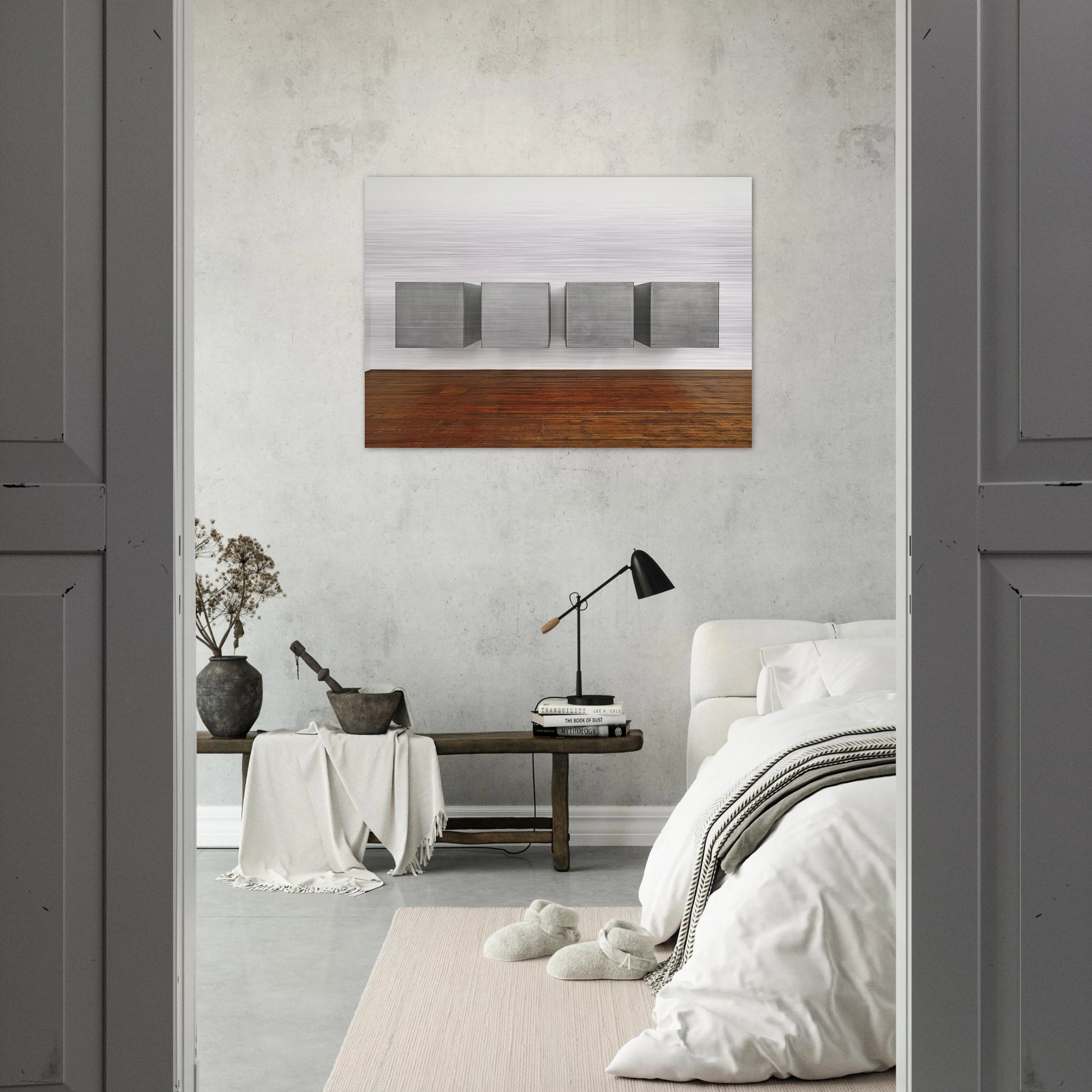 Untitled - 1988 - Donald Judd Brushed Aluminum Print - 70x100 cm / 28x40 inches | Donald Judd Aluminum Print | Donald Judd Prints