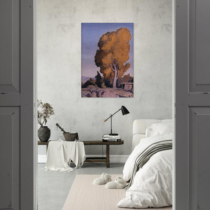 LOW COUNTRY COTTONWOOD 1940 - Maynard Dixon Brushed Aluminum Print - 70x100 cm / 28x40 inches | Maynard Dixon Aluminum Print | Maynard Dixon Prints