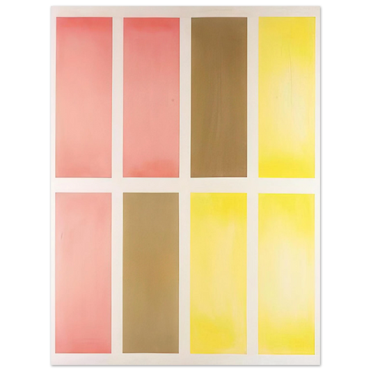 Mark Lancaster - Untitled Red, Brown and Yellow - Abstract Expressionism  75x100 cm / 30x40inches Fine Art Poster