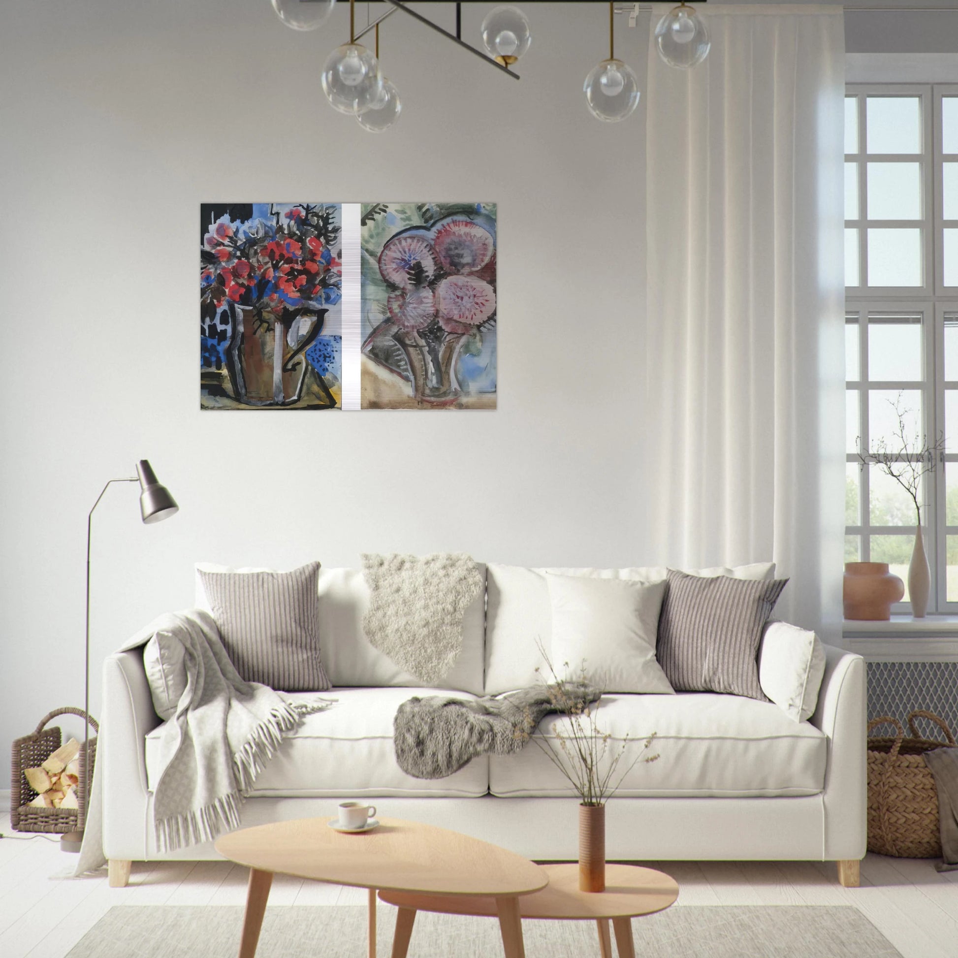 Still Life - Expressionism - Natalia Goncharova Brushed Aluminum Print - 70x100 cm / 28x40 inches | Natalia Goncharova Aluminum Print | Natalia Goncharova Prints
