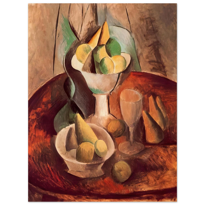 Pablo Picasso - Fruit in a Vase - 1909  75x100 cm / 30x40inches Fine Art Poster