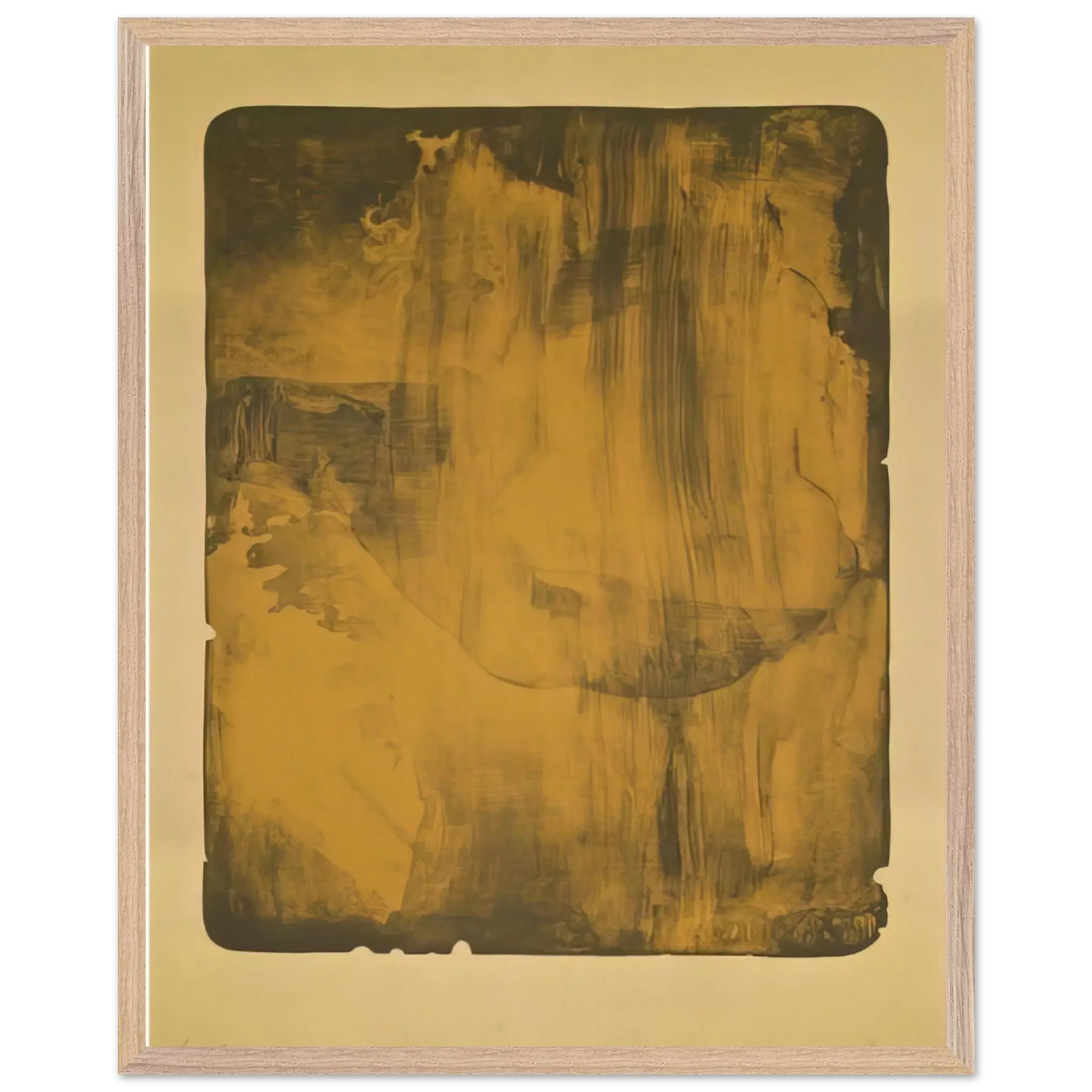 Helen Frankenthaler - Bronze Smoke - 1978 Wall art - 13x18 cm / 5x7 Inches - Premium Wooden Framed Poster With Fine Art Paper - Wood frame
