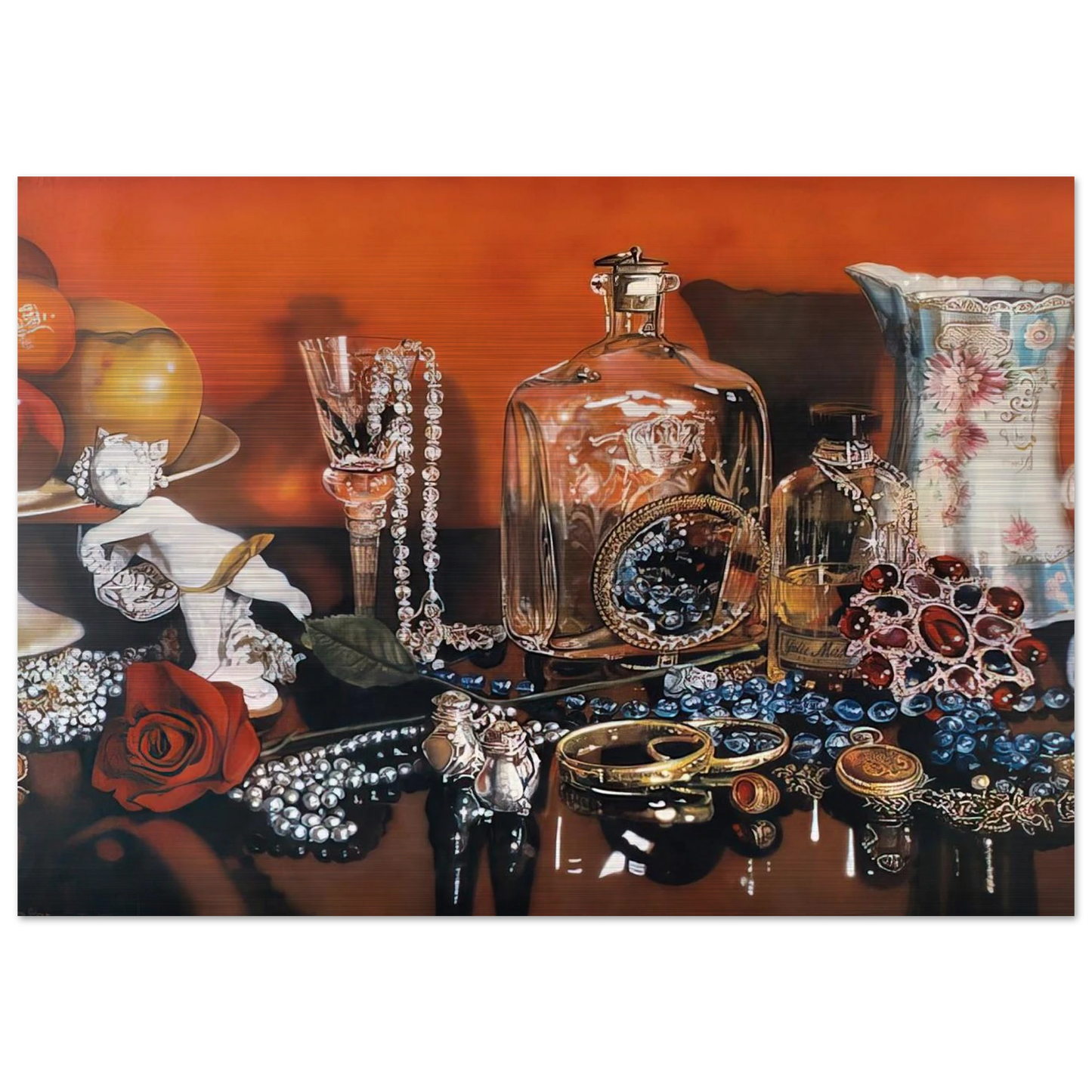 JOLIE MADAME 1973 - Audrey Flack Brushed Aluminum Print - 70x100 cm / 28x40 inches | Audrey Flack Aluminum Print | Audrey Flack Prints