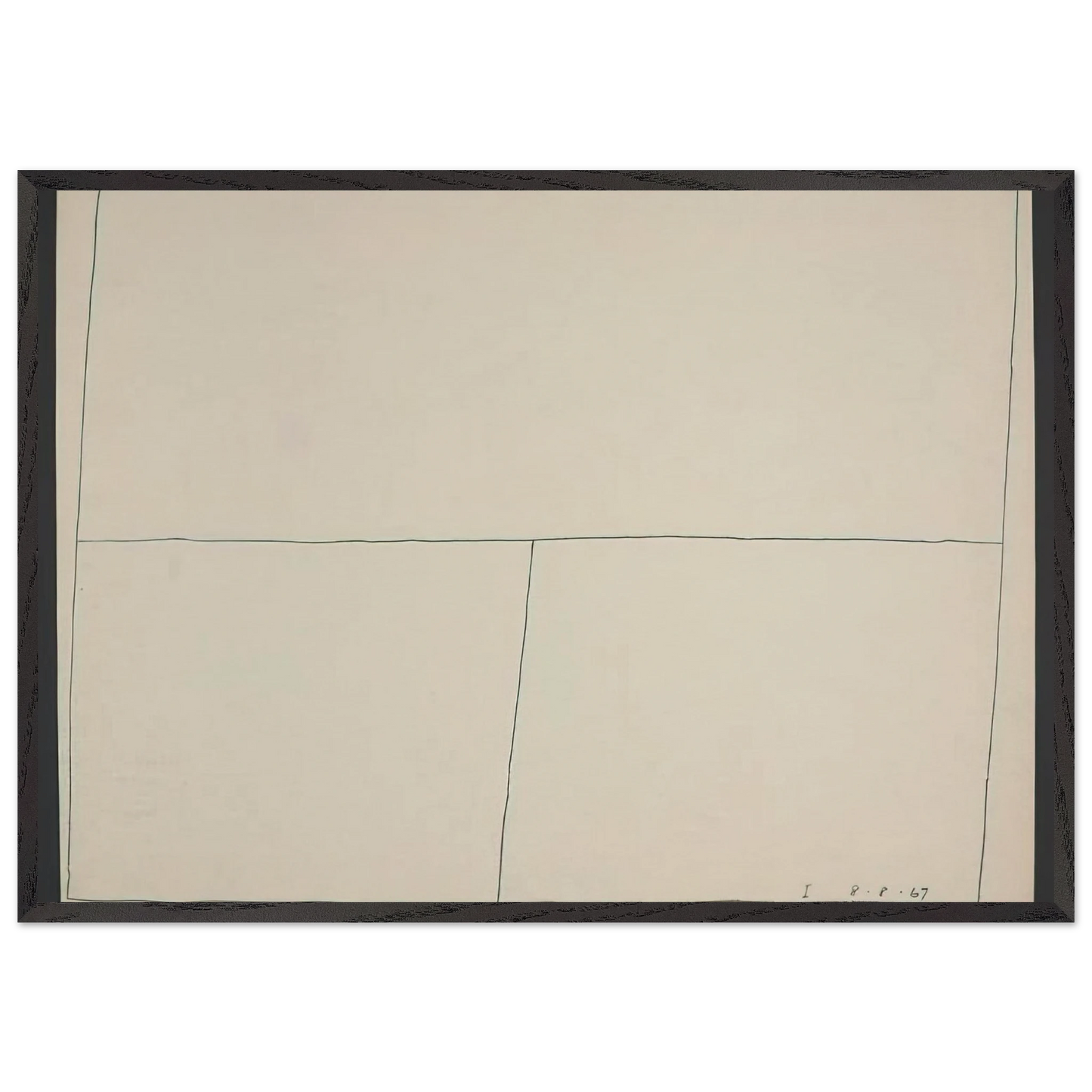 Twentieth Century Ikon Series 8867 I - 1967 - Bob Law 70x100 cm / 28x40 inches Framed Art Print – Black Wooden Frame