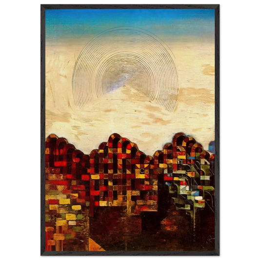 Paris dream - Max Ernst 70x100 cm / 28x40 inches Framed Art Print – Black Wooden Frame