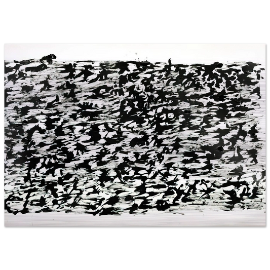 UNTITLED CHINESE INK DRAWING 1961 - Henri Michaux Brushed Aluminum Print - 70x100 cm / 28x40 inches | Henri Michaux Aluminum Print | Henri Michaux Prints