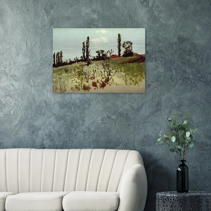 Poplar trees - Arkhyp Kuindzhi Brushed Aluminum Print - 70x100 cm / 28x40 inches | Arkhyp Kuindzhi Aluminum Print | Arkhyp Kuindzhi Prints