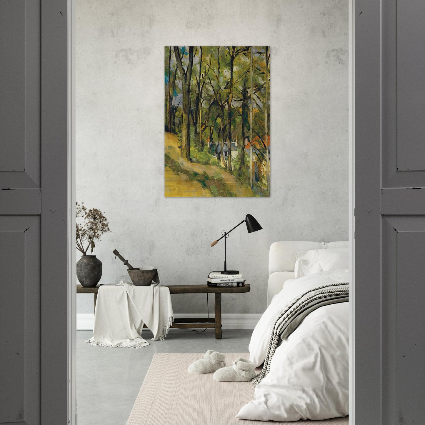The Orchard - Paul Cézanne Brushed Aluminum Print - 70x100 cm / 28x40 inches | Paul Cézanne Aluminum Print | Paul Cézanne Prints