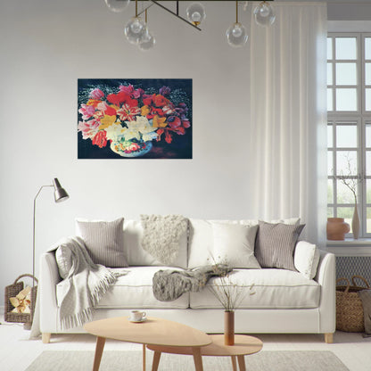 GRAND BOUQUET OF TULIPS 1952 - Moise Kisling Brushed Aluminum Print - 70x100 cm / 28x40 inches | Moise Kisling Aluminum Print | Moise Kisling Prints