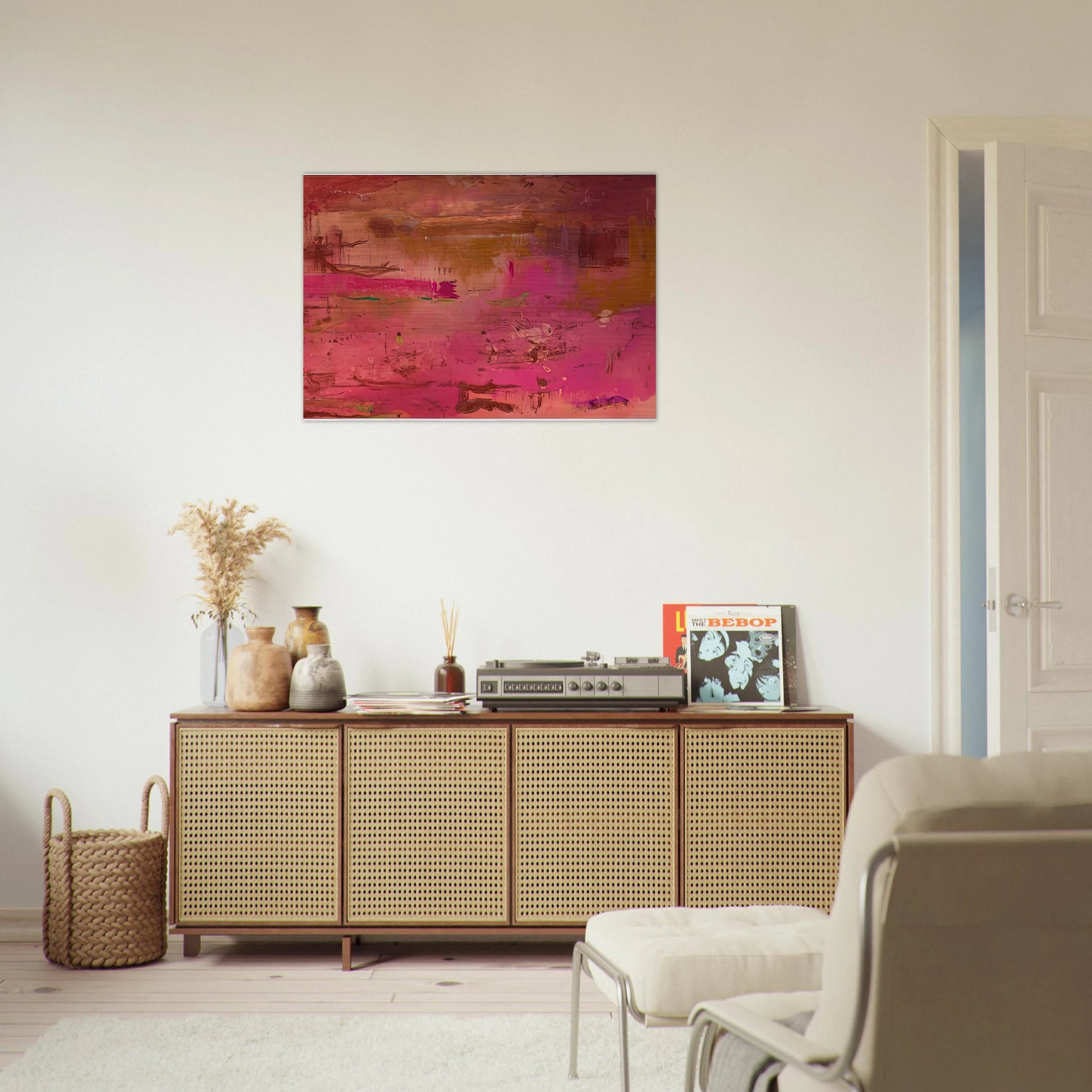 Dream Walk Red, 1978- - Helen Frankenthaler Brushed Aluminum Print - 70x100 cm / 28x40 inches | Helen Frankenthaler Aluminum Print | Helen Frankenthaler Prints