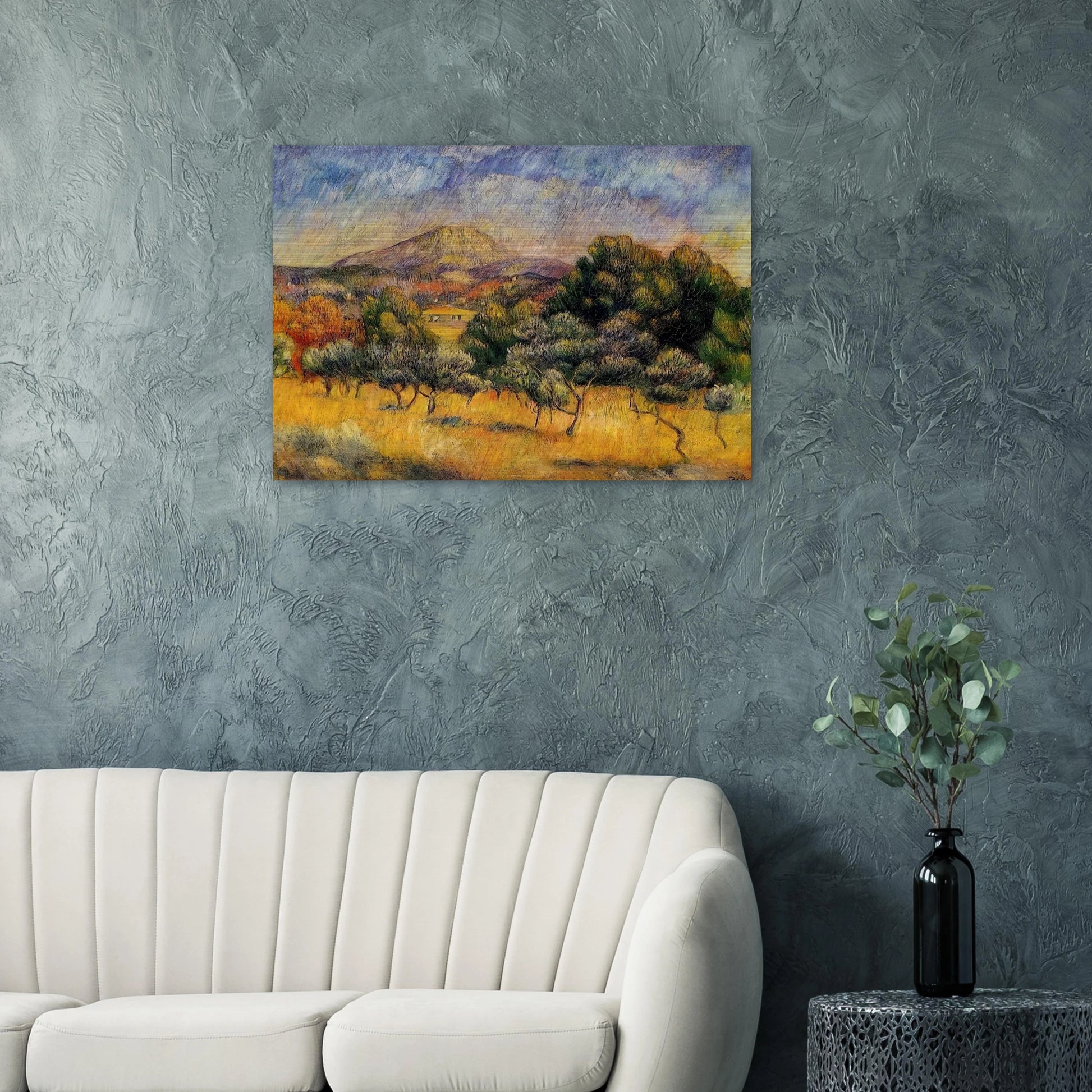 Mount Sainte Victoire - Pierre-Auguste Renoir Brushed Aluminum Print - 70x100 cm / 28x40 inches | Pierre-Auguste Renoir Aluminum Print | Pierre-Auguste Renoir Prints