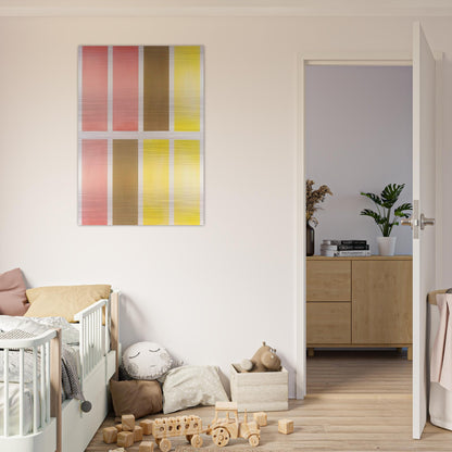 Untitled Red, Brown and Yellow - Abstract Expressionism - Mark Lancaster Brushed Aluminum Print - 70x100 cm / 28x40 inches | Mark Lancaster Aluminum Print | Mark Lancaster Prints