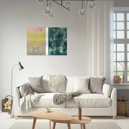 Harmony in Blue and Green. Abstract Composition - Abstract Art - Natalia Goncharova Brushed Aluminum Print - 70x100 cm / 28x40 inches | Natalia Goncharova Aluminum Print | Natalia Goncharova Prints