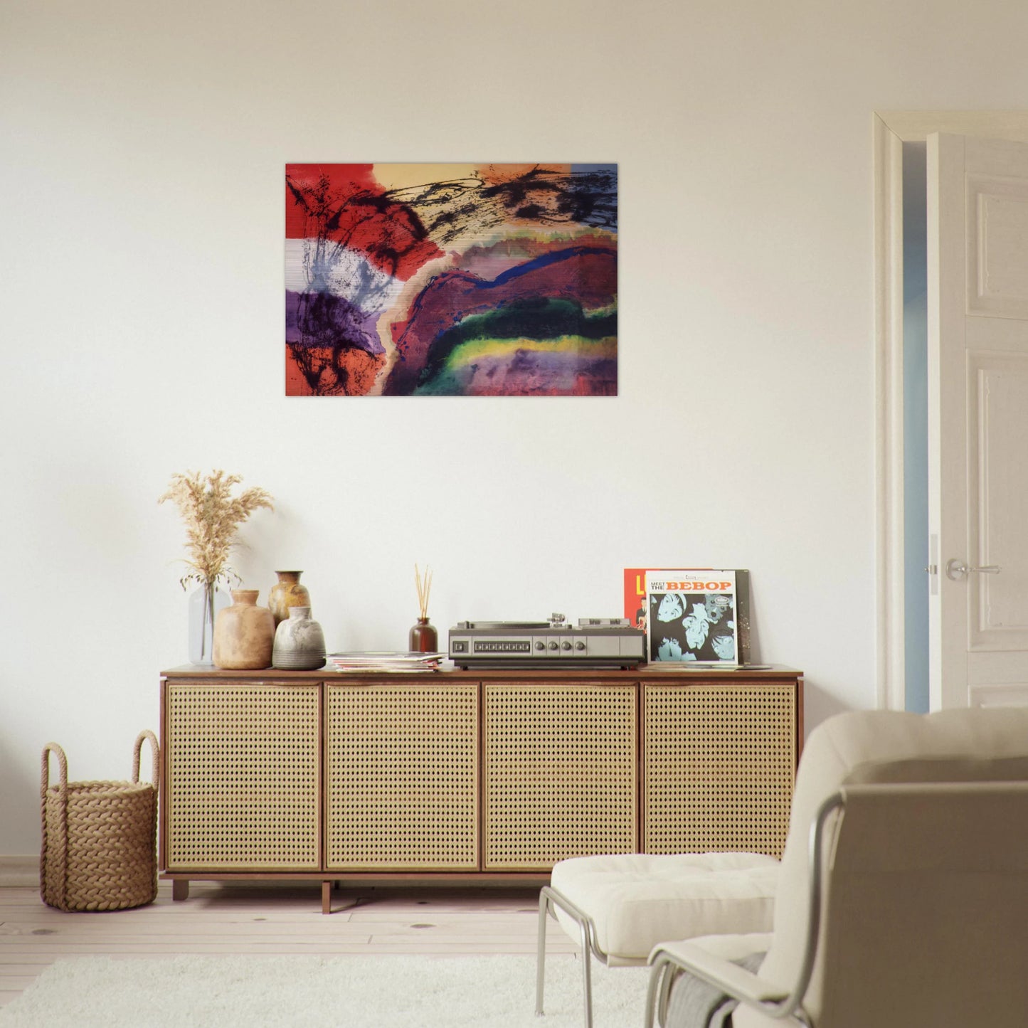The Storm from Denver to the Bronx - 1970 - Ronnie Landfield Brushed Aluminum Print - 70x100 cm / 28x40 inches | Ronnie Landfield Aluminum Print | Ronnie Landfield Prints