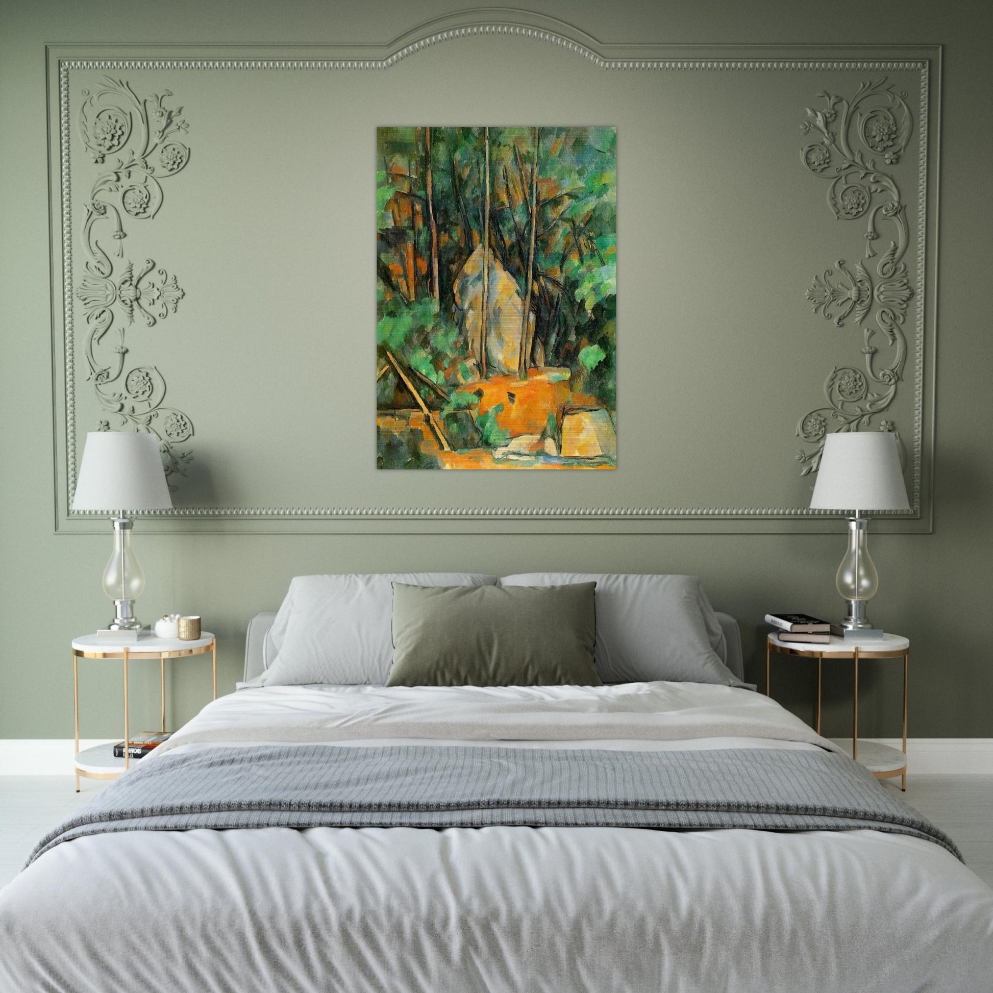 In the Park of Chateau Noir - Paul Cézanne Brushed Aluminum Print - 70x100 cm / 28x40 inches | Paul Cézanne Aluminum Print | Paul Cézanne Prints