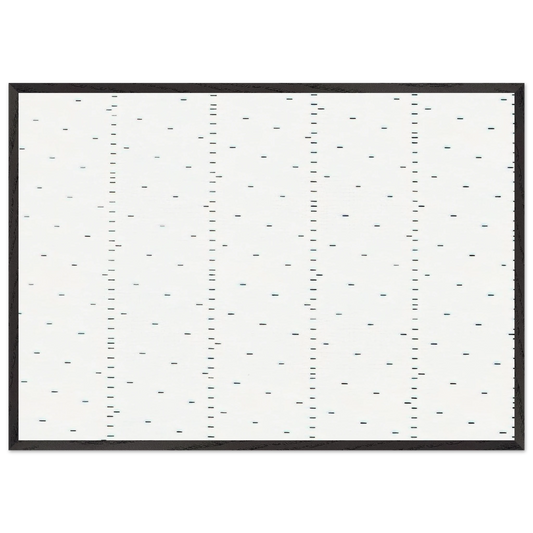 Every 15 cms every 16 cms dash of one cm long - 1974 - Francois Morellet 70x100 cm / 28x40 inches Framed Art Print – Black Wooden Frame