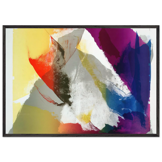 Abstract Composition N3 - Paul Jenkins 70x100 cm / 28x40 inches Framed Art Print – Black Wooden Frame