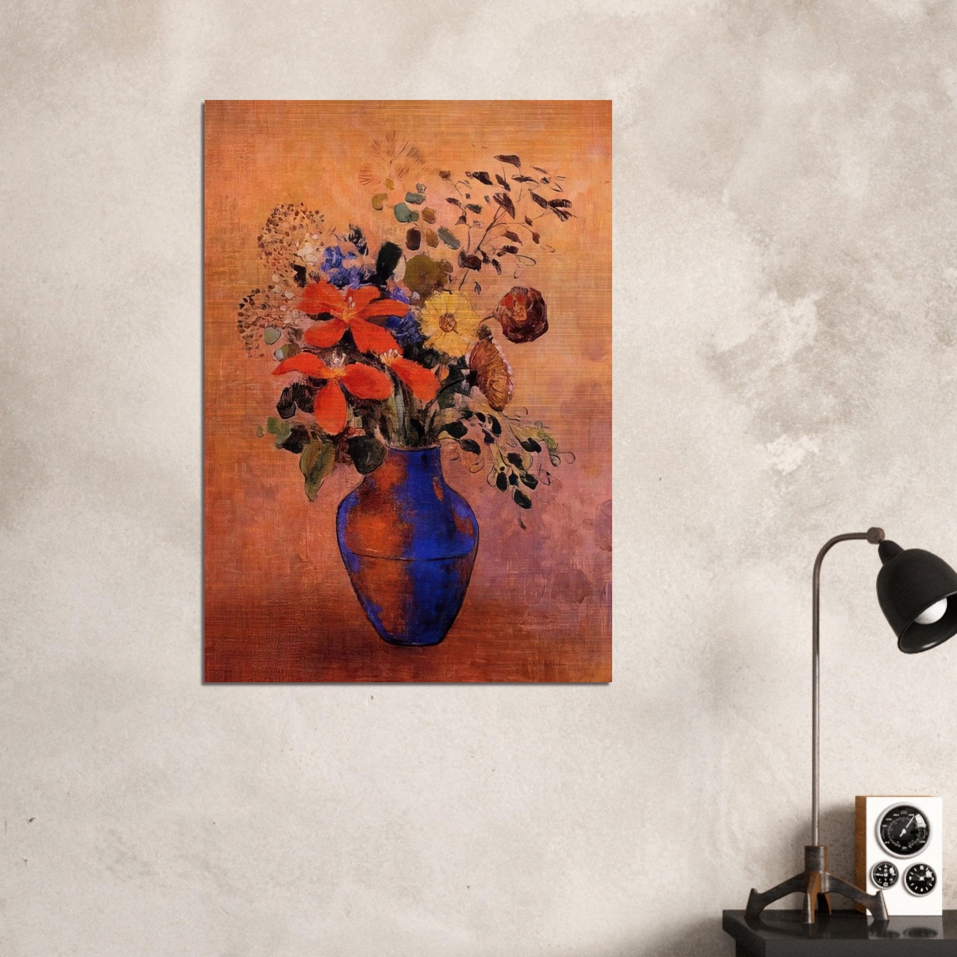 VASE OF FLOWERS 1 - Odilon Redon Brushed Aluminum Print - 70x100 cm / 28x40 inches | Odilon Redon Aluminum Print | Odilon Redon Prints