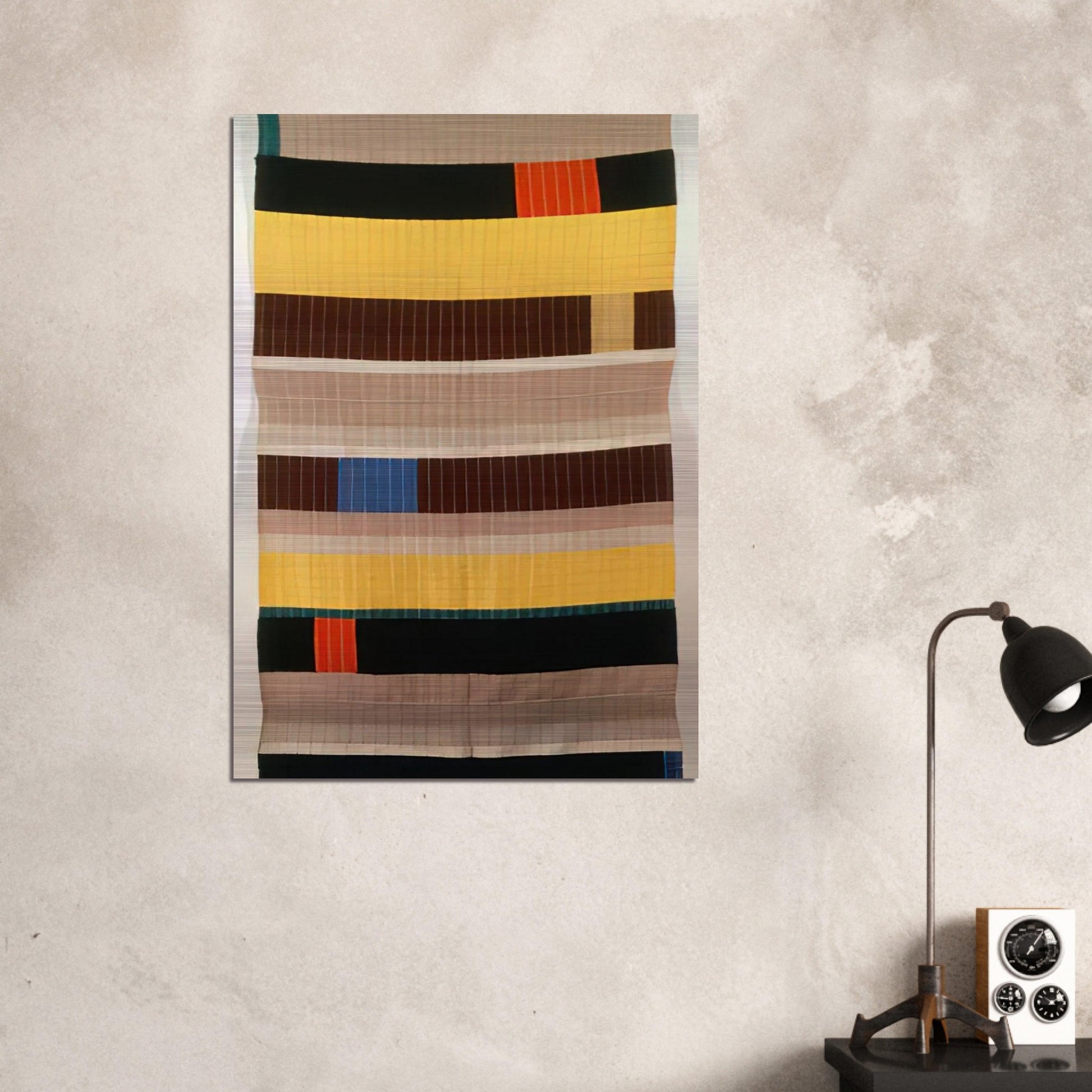 WALL HANGING 1925 1 - Anni Albers Brushed Aluminum Print - 70x100 cm / 28x40 inches | Anni Albers Aluminum Print | Anni Albers Prints