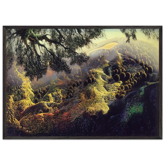 Paradise - Eyvind Earle 70x100 cm / 28x40 inches Framed Art Print – Black Wooden Frame