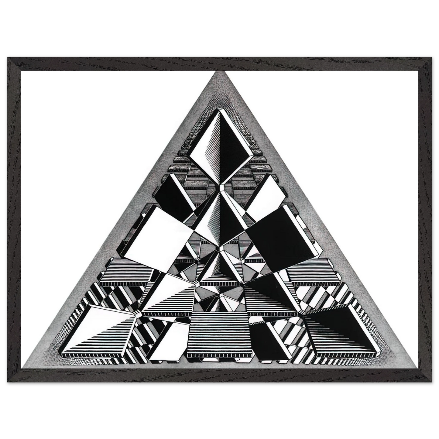 MC Escher - THREE INTERSECTING PLANES Wall Art - 30x40 cm / 12x16 inches - Fine Art Poster-canvas - -