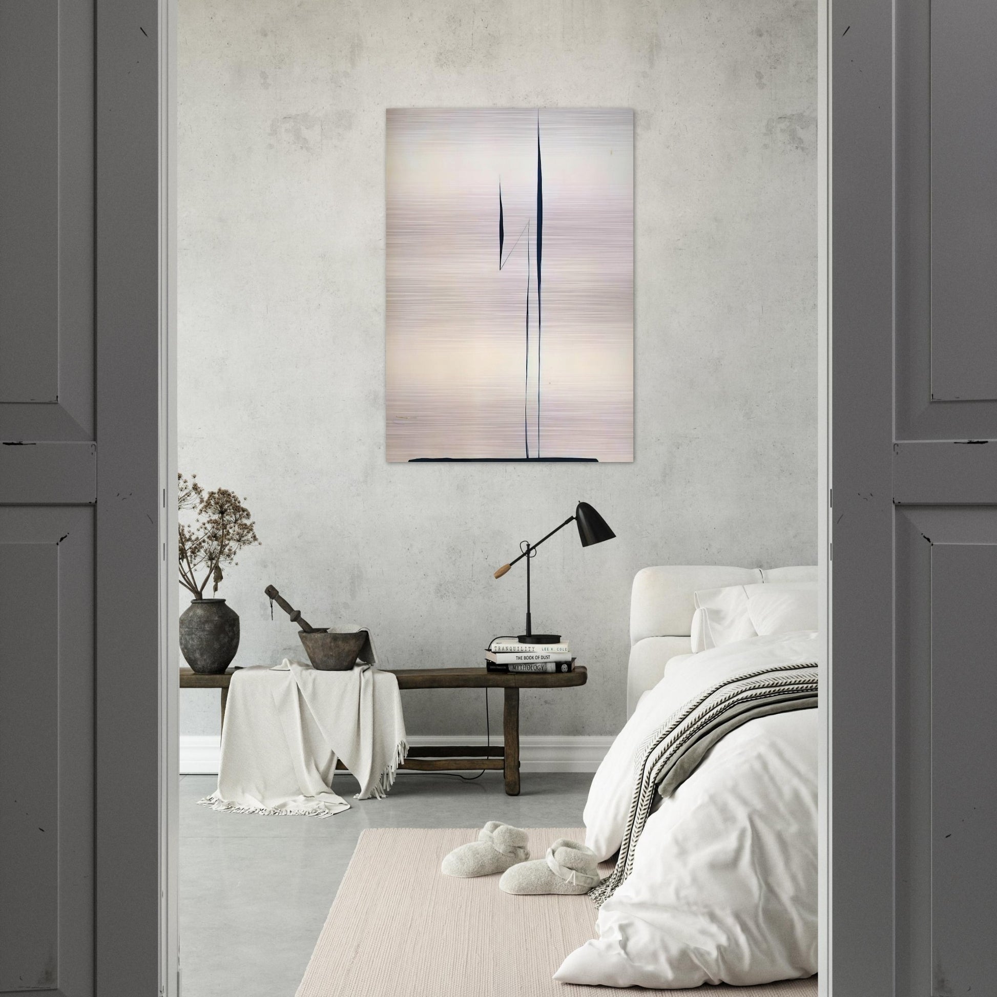 Black Lines 1 - Georgia O'Keeffe Brushed Aluminum Print - 70x100 cm / 28x40 inches | Georgia O'Keeffe Aluminum Print | Georgia O'Keeffe Prints