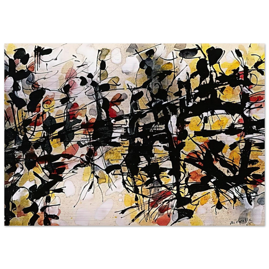 Untitled - Jean-Paul Riopelle Brushed Aluminum Print - 70x100 cm / 28x40 inches | Jean-Paul Riopelle Aluminum Print | Jean-Paul Riopelle Prints