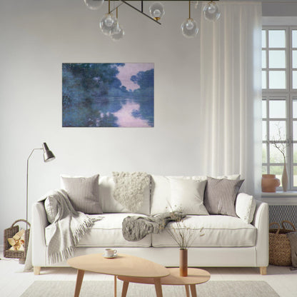 Morning on the Seine near Giverny 02 - claude monet Brushed Aluminum Print - 70x100 cm / 28x40 inches | claude monet Aluminum Print | claude monet Prints