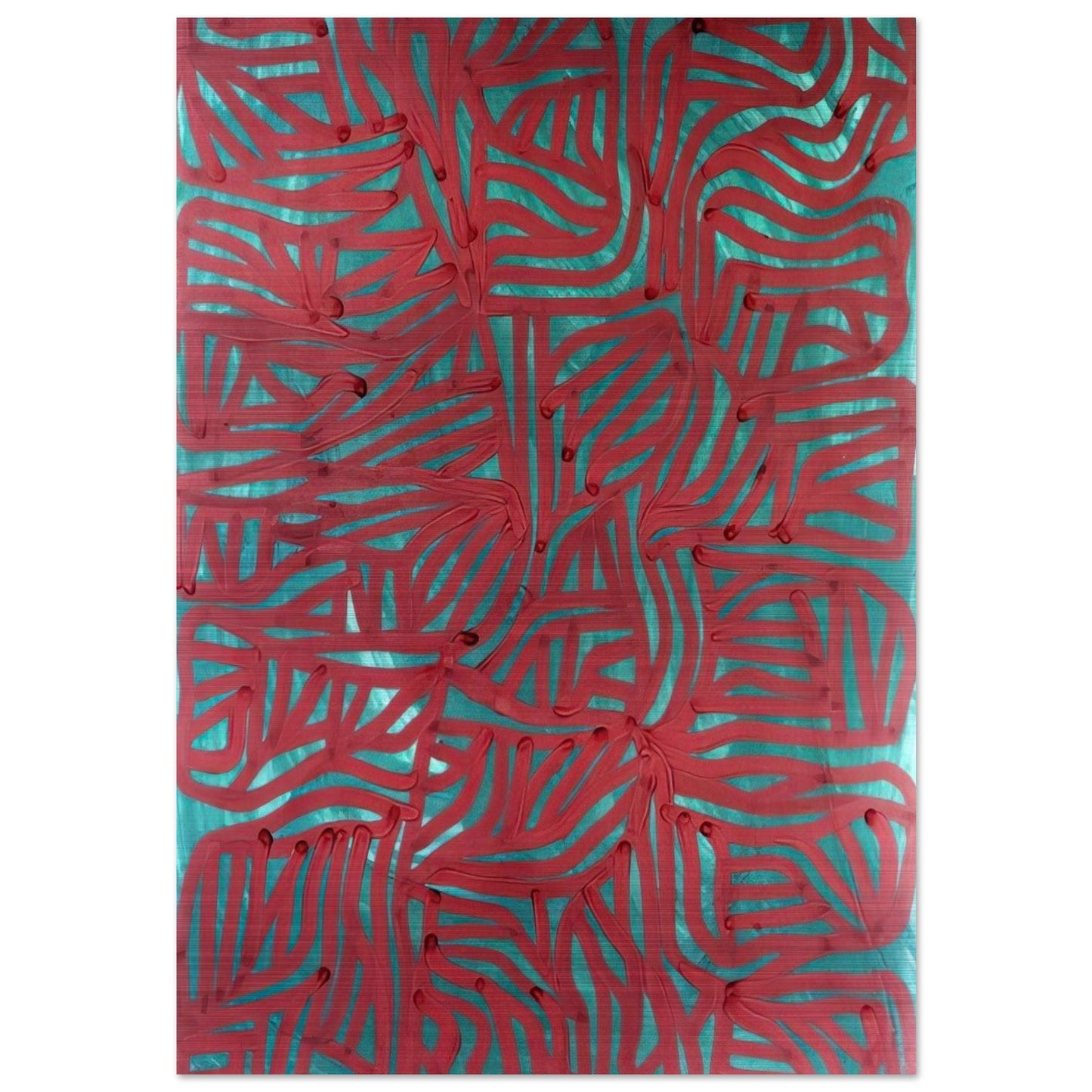 Irregular Grid - Sol LeWitt Brushed Aluminum Print - 70x100 cm / 28x40 inches | Sol LeWitt Aluminum Print | Sol LeWitt Prints