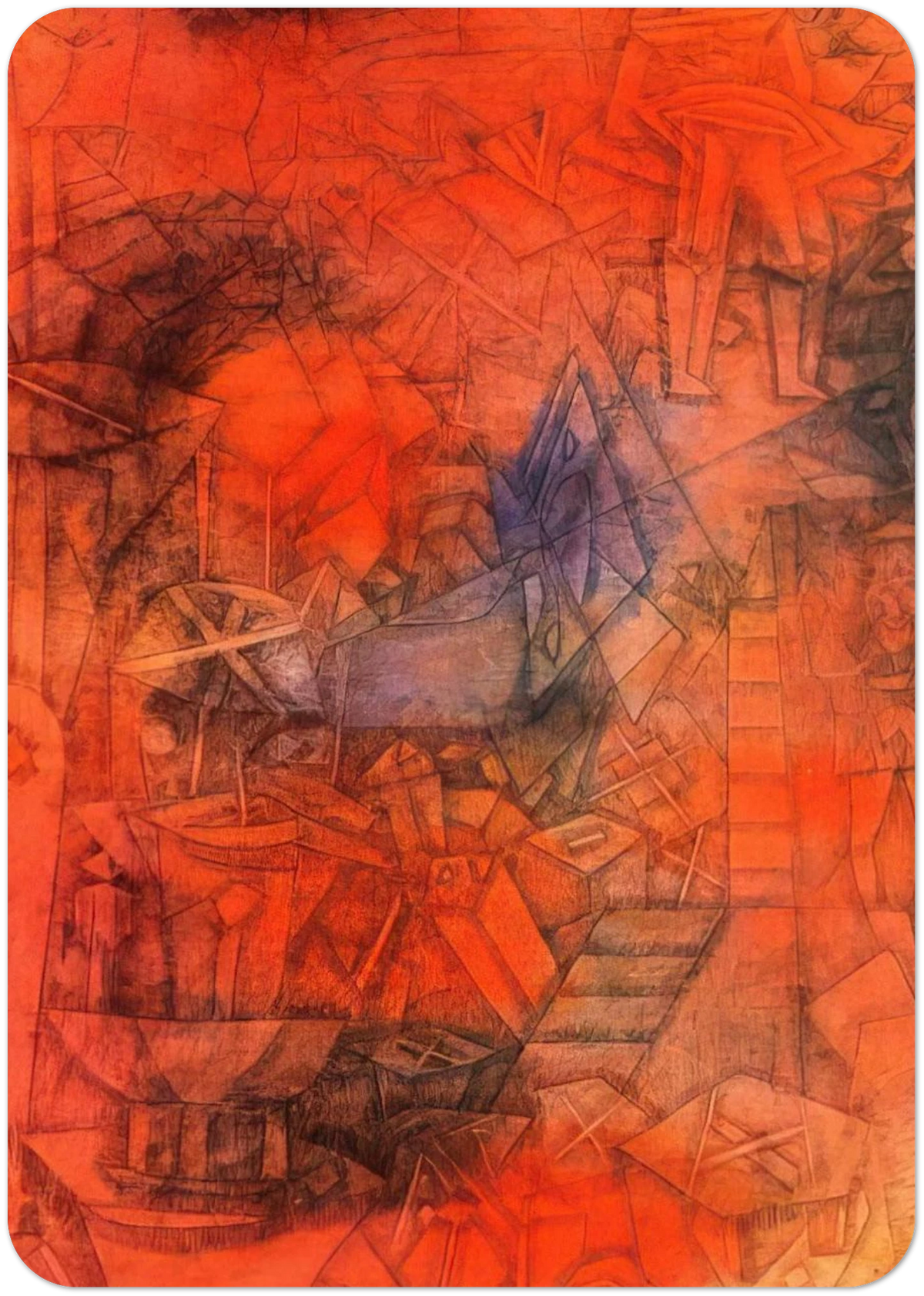 GROYNES 1925 By Paul Klee Pack of 10 Post Cards | Paul Klee Post Cards | A6 (10.5 x 14.8 cm) - 4.1 x 5.8 inches
