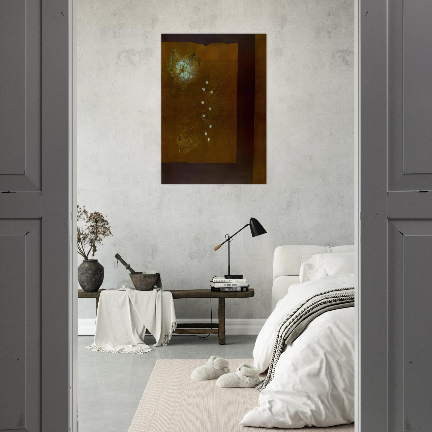 Brown Wall - 1971 - Hiroyuki Tajima Brushed Aluminum Print - 70x100 cm / 28x40 inches | Hiroyuki Tajima Aluminum Print | Hiroyuki Tajima Prints