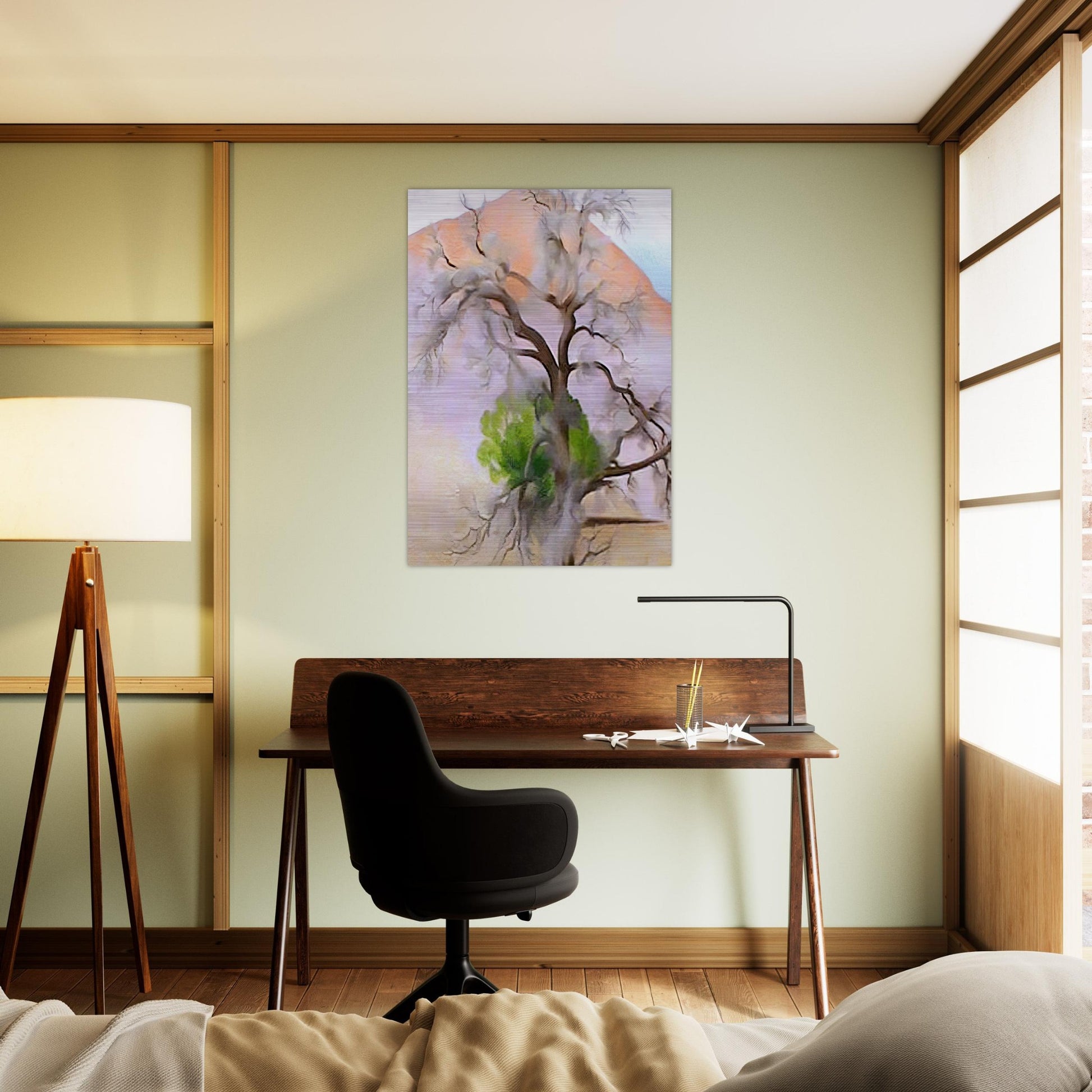Pinons with Cedar - Georgia O'Keeffe Brushed Aluminum Print - 70x100 cm / 28x40 inches | Georgia O'Keeffe Aluminum Print | Georgia O'Keeffe Prints