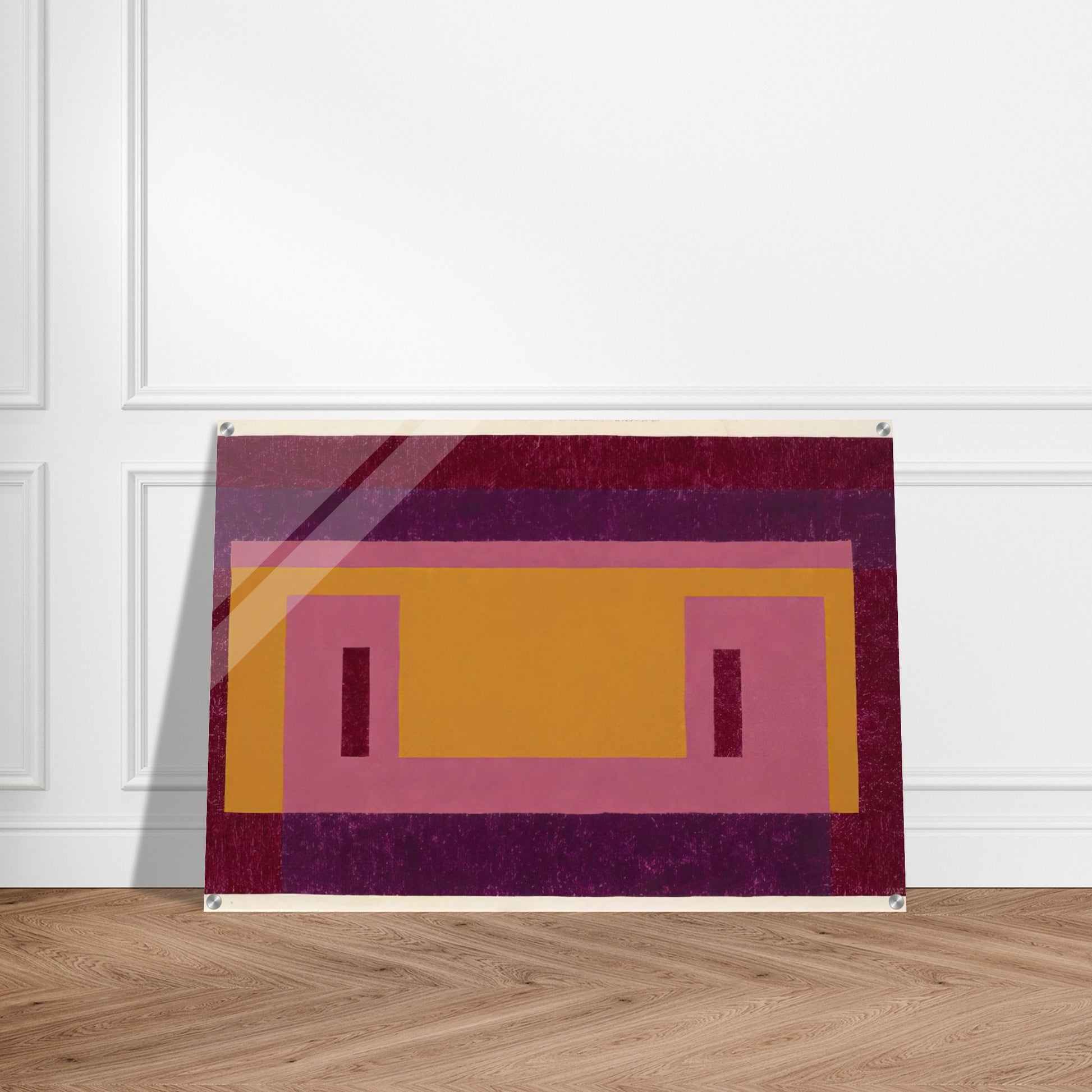 VARIANT ADOBE FAMILIAR FRONT 1948 - Josef Albers Acrylic Print - 70x100 cm / 28x40″ inches