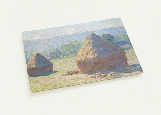 Haystacks, end of Summer By claude monet Pack of 10 Post Cards | claude monet Post Cards | A6 (10.5 x 14.8 cm) - 4.1 x 5.8 inches