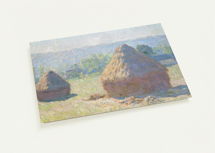Haystacks, end of Summer By claude monet Pack of 10 Post Cards | claude monet Post Cards | A6 (10.5 x 14.8 cm) - 4.1 x 5.8 inches