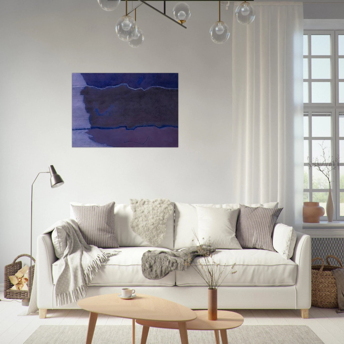Infinity Field, Lefkada Series For C.D. Friedrich - 1981 - Theodoros Stamos Brushed Aluminum Print - 70x100 cm / 28x40 inches | Theodoros Stamos Aluminum Print | Theodoros Stamos Prints