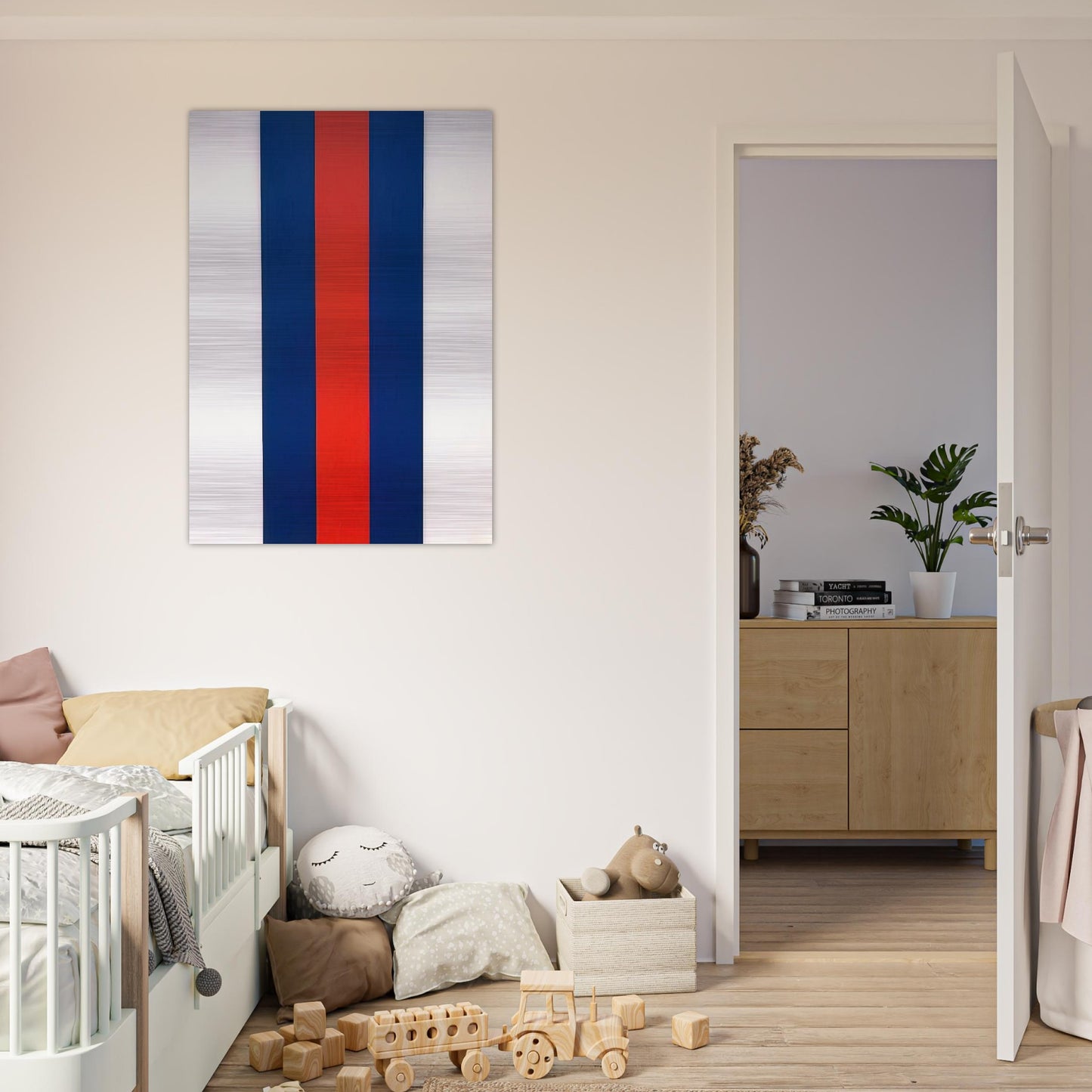 Voice of Fire - Barnett Newman Brushed Aluminum Print - 70x100 cm / 28x40 inches | Barnett Newman Aluminum Print | Barnett Newman Prints