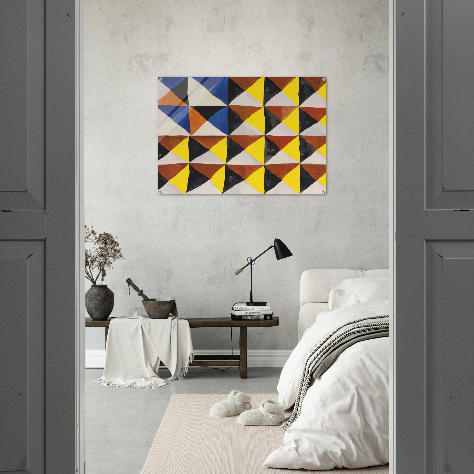 Harlequinade Harlequin with Columbine - 1990 - Mark Lancaster Acrylic Print - 70x100 cm / 28x40″ inches