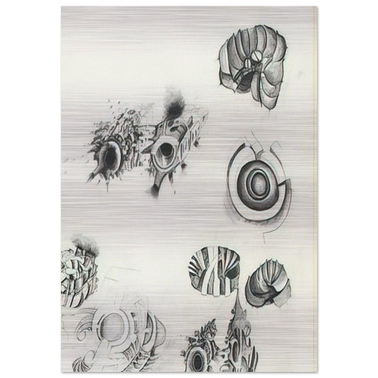 UNTITLED 1961 1 - Lee Bontecou Brushed Aluminum Print - 70x100 cm / 28x40 inches | Lee Bontecou Aluminum Print | Lee Bontecou Prints