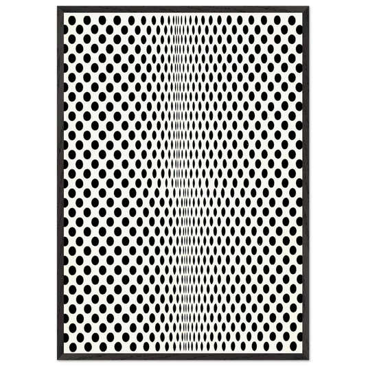FISSION 1963 - Bridget Riley 70x100 cm / 28x40 inches Framed Art Print – Black Wooden Frame
