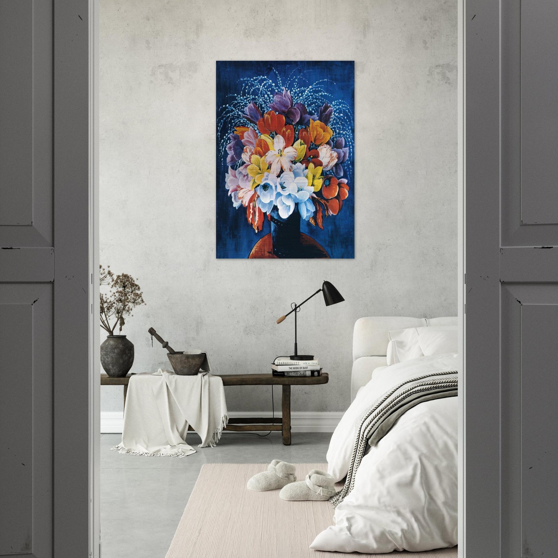 BOUQUET OF TULIPS - Moise Kisling Brushed Aluminum Print - 70x100 cm / 28x40 inches | Moise Kisling Aluminum Print | Moise Kisling Prints