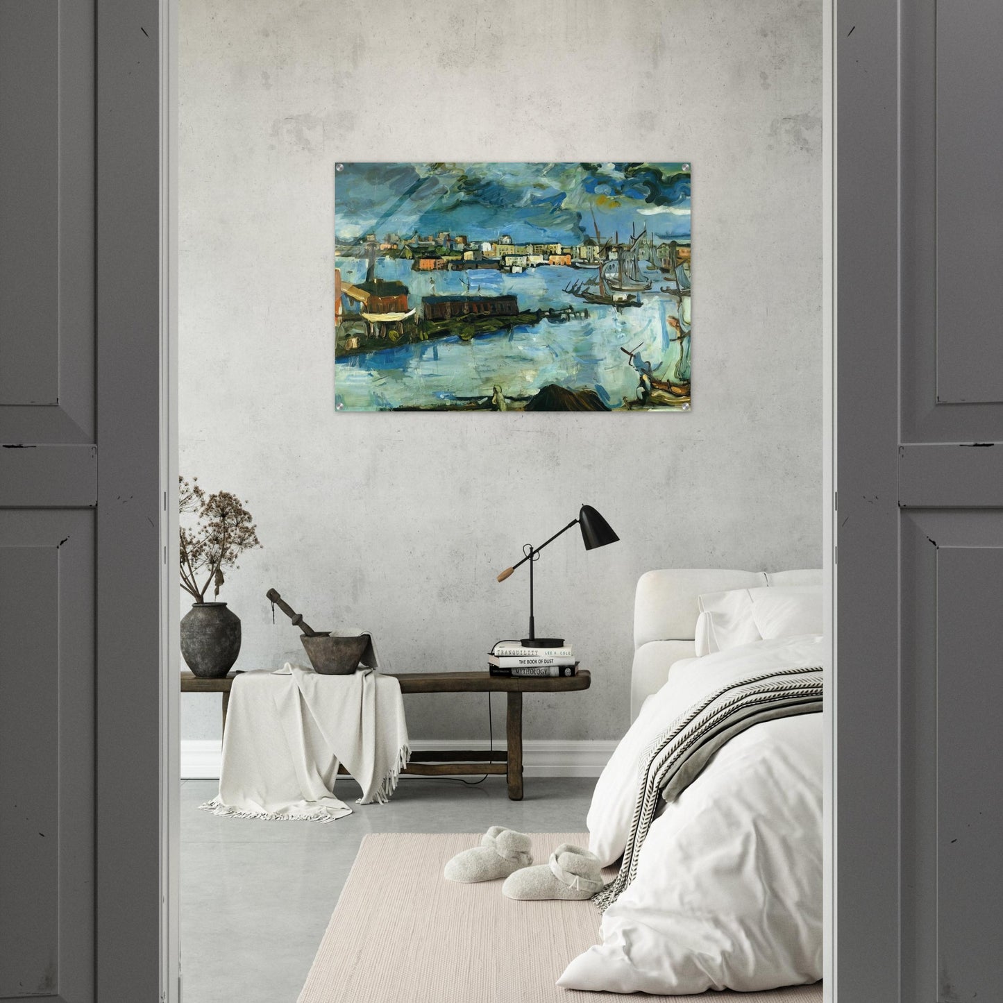 STOCKHOLM HARBOUR - OSKAR KOKOSCHKA Acrylic Print - 70x100 cm / 28x40″ inches | OSKAR KOKOSCHKA Wall Art | OSKAR KOKOSCHKA Prints