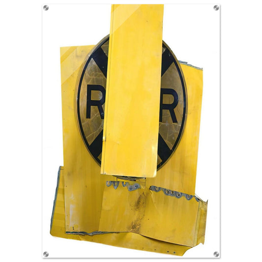 YELLOW VISOR GLUT 1989 - Robert Rauschenberg Acrylic Print - 70x100 cm / 28x40″ inches