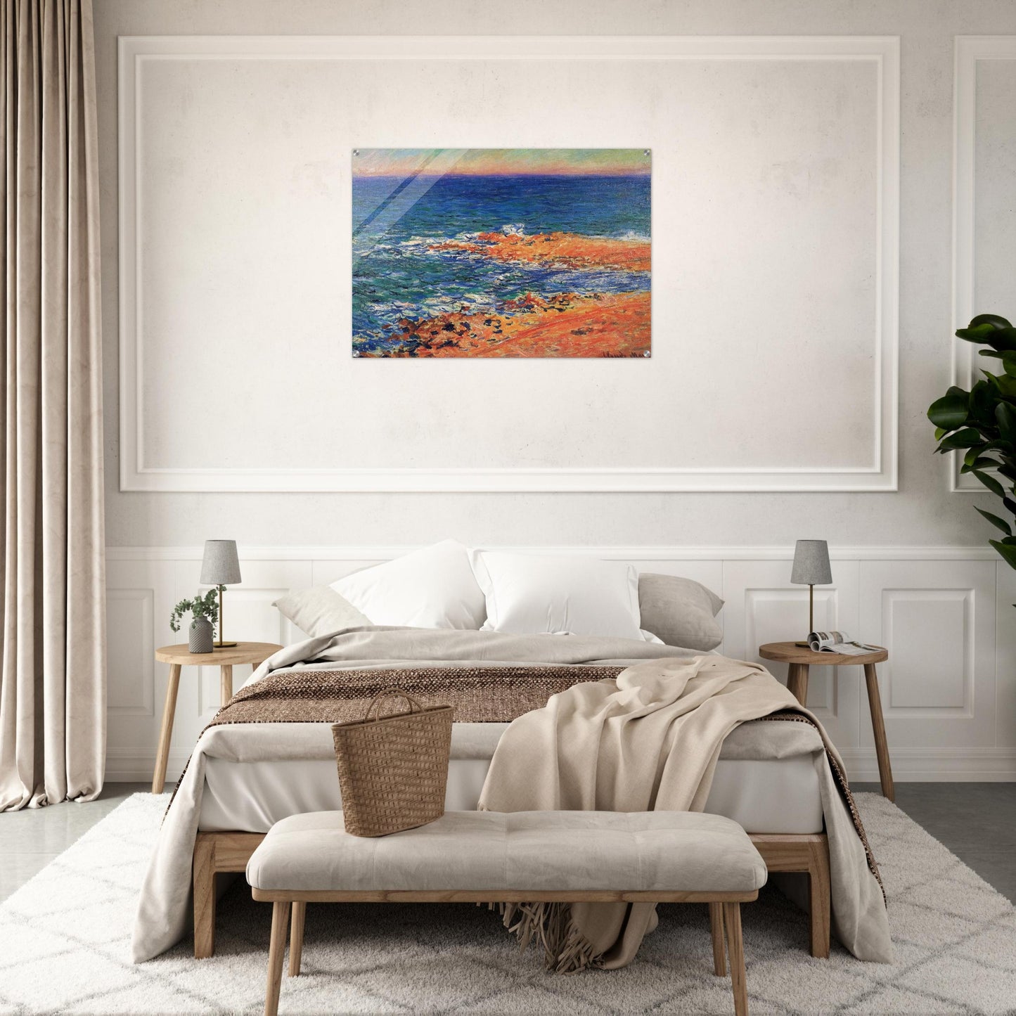 The Big Blue Sea in Antibes - claude monet Acrylic Print - 70x100 cm / 28x40″ inches