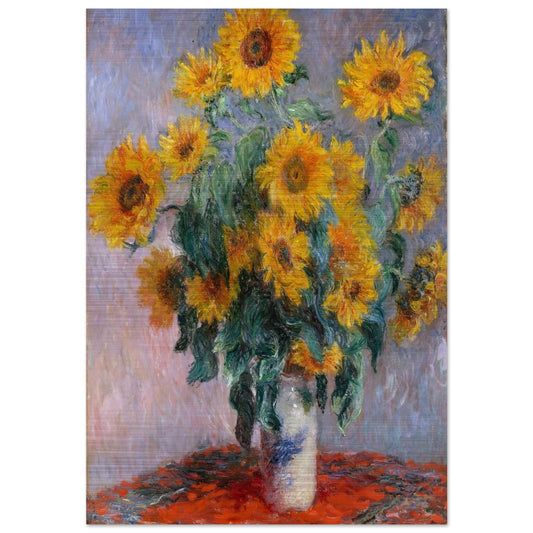 Bouquet of Sunflowers - claude monet Brushed Aluminum Print - 70x100 cm / 28x40 inches | claude monet Aluminum Print | claude monet Prints