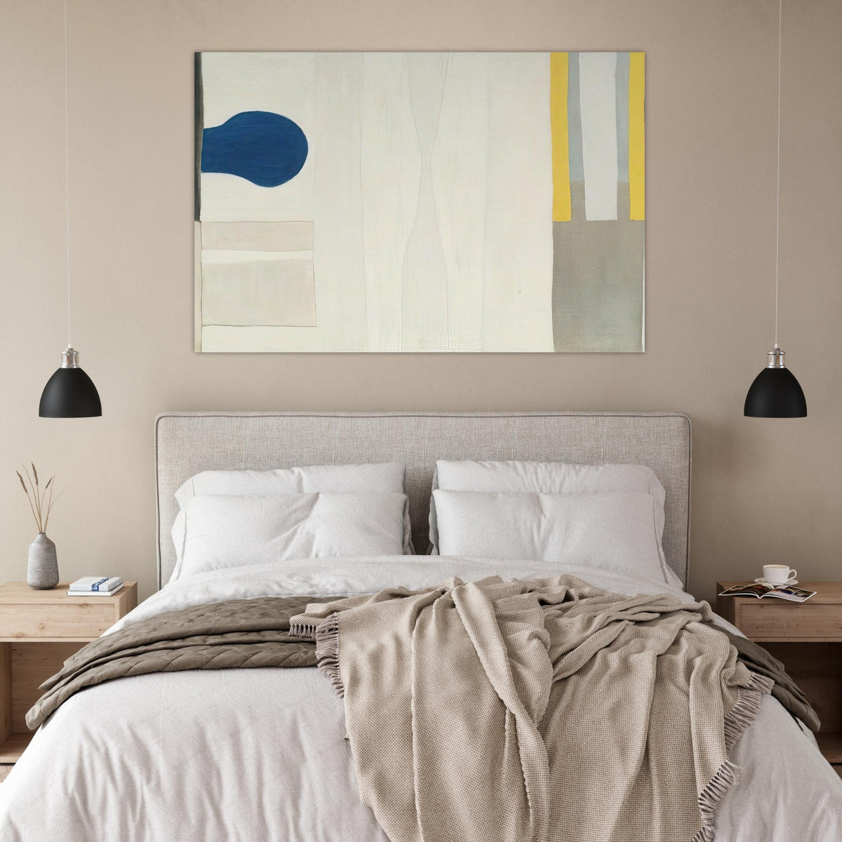 Blue Form on White - 1964 - William Scott Art Prints - 100x150 cm / 40x60″ inches | William Scott Poster | William Scott Prints