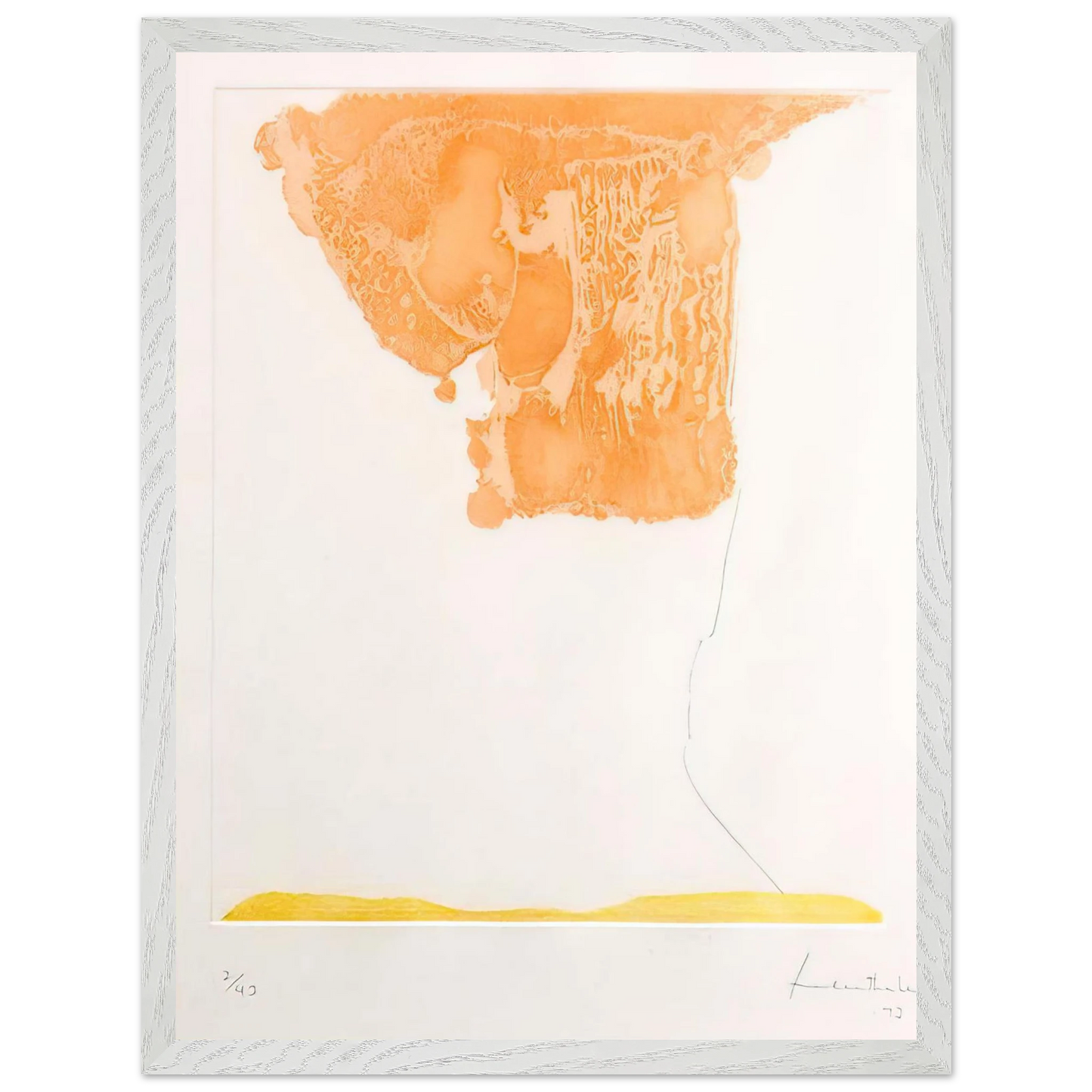 Helen Frankenthaler - Pranzo Italiano - 1973 Wall art - 20x25 cm / 8x10 inches - Premium Wooden Framed Poster With Fine Art Paper-canvas - White frame